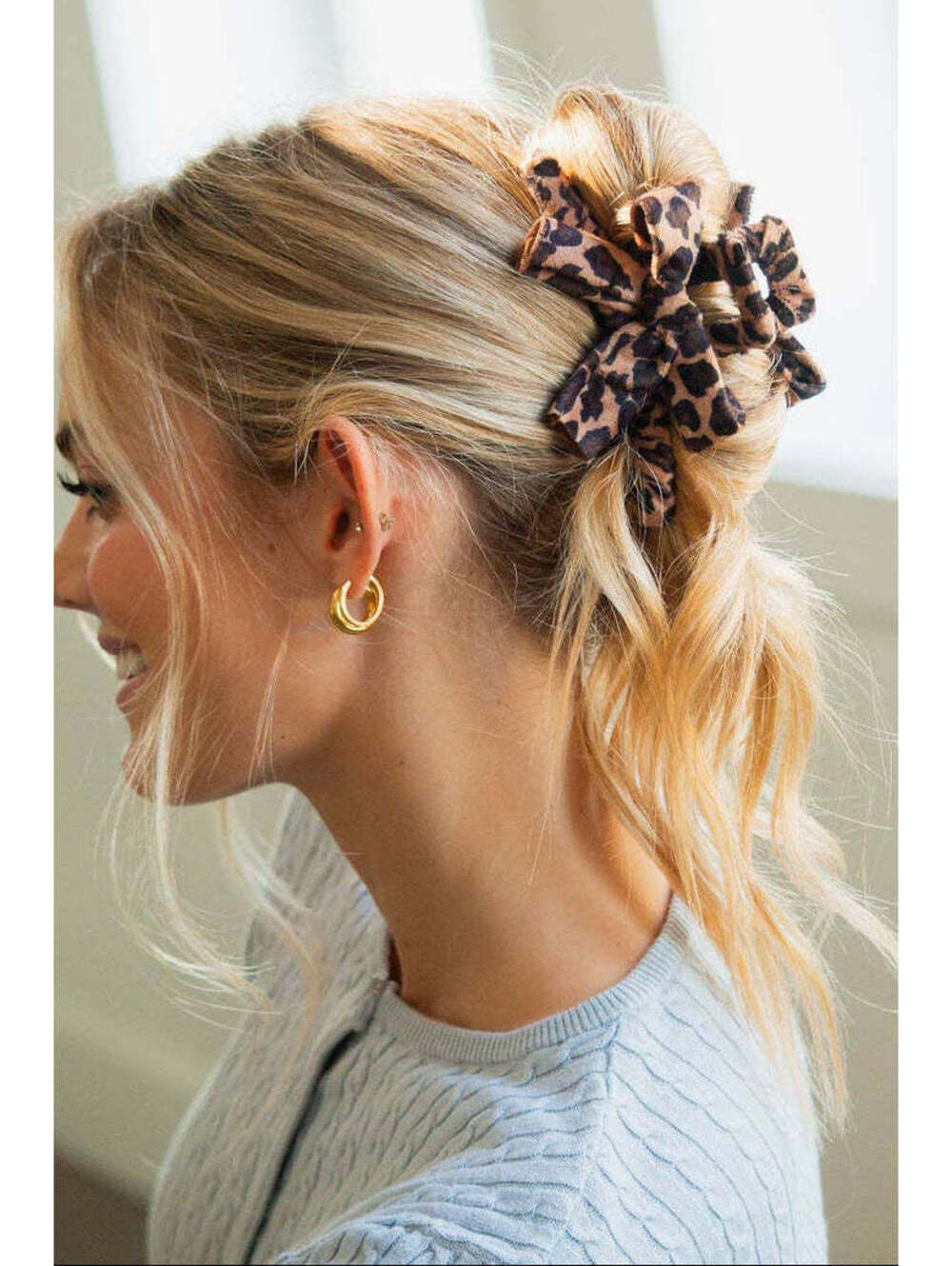 Andi Pretty Wild Leopard Bow Claw Clip